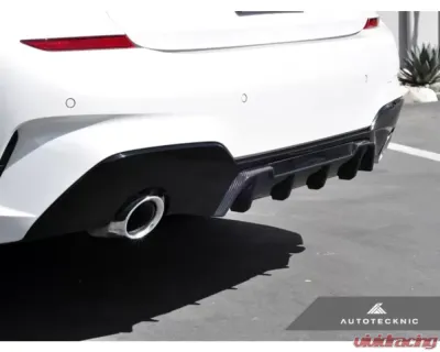 AutoTecknic Dry Carbon Extended-Fin Competition Rear Diffuser BMW G20 3-Series - BM-0353