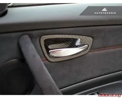 AutoTecknic Dry Carbon Interior Door Handle Trims BMW E82 1M | 1-Series - BM-0376