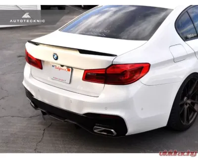 AutoTecknic Competition Extended-Kick Carbon Fiber Trunk Spoiler BMW F90 M5 | G30 5-Series Sedan - BM-0390