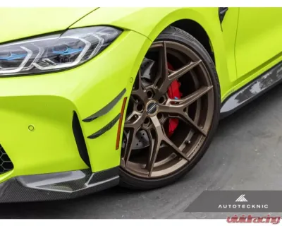 AutoTecknic Front Bumper Dry Carbon Canard Set BMW G80 M3 | G82 | G83 M4 - BM-0413