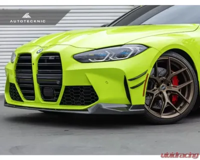 AutoTecknic Front Bumper Dry Carbon Canard Set BMW G80 M3 | G82 | G83 M4 - BM-0413