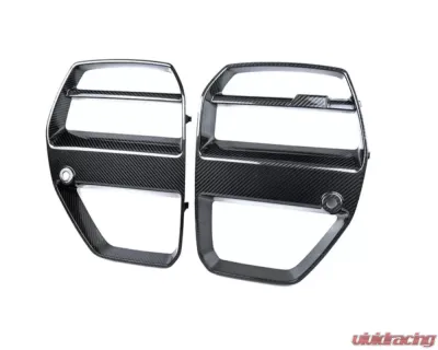 AutoTecknic Dry Carbon Motorsport V1 Front Grille BMW G80 M3 | G82 | G83 M4 - BM-0414-DCG-V1