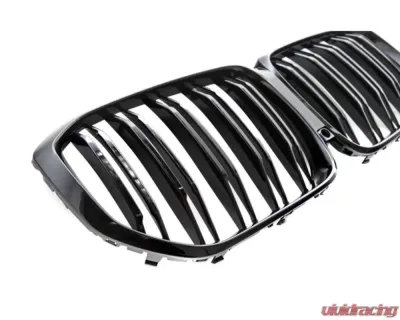 AutoTecknic Painted Dual-Slat Glazing Black Front Grilles BMW G05 X5 - BM-0613-DS-GB