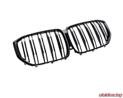AutoTecknic Painted Dual-Slat Glazing Black Front Grilles BMW G05 X5 - BM-0613-DS-GB