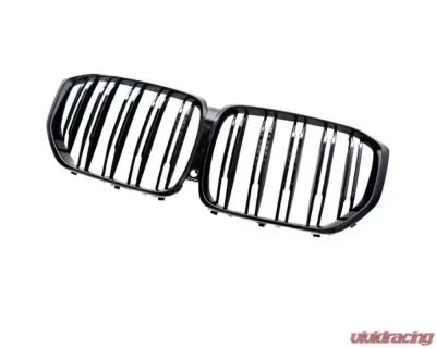 AutoTecknic Painted Dual-Slat Glazing Black Front Grilles BMW G05 X5 - BM-0613-DS-GB