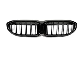 AutoTecknic Dual-Slat Glazing Black Front Grilles BMW G20 3-Series