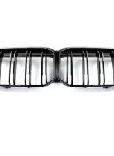 AutoTecknic Painted Glazing Black Dual-Slat Front Grilles BMW F44 2-Series Gran Coupe                                     - BM-0617-DS-GB - Image 2