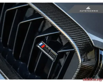 AutoTecknic Replacement Dry Carbon Fiber Grille Surround BMW F90 M5 LCI - BM-0702