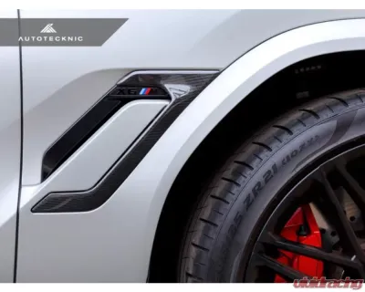 AutoTecknic Dry Carbon Fiber Side Vent Set BMW F96 X6M - BM-0704