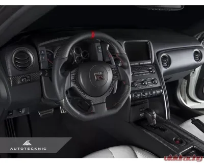 AutoTecknic Carbon Fiber Steering Wheel Nissan R35 GT-R 2009-2017 - NS-0033