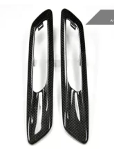 AutoTecknic Replacement Real Carbon Fiber Fender Light Trims BMW F10 Sedan | F11 Wagon | 5 Series 2011-2015                                     - BM-0071-CF - Image 2