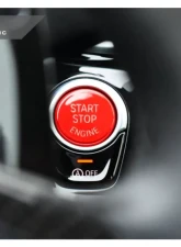 AutoTecknic Bright Red Start Stop Button Toyota A90 Supra 2020-2024                                     - TO-0126-RD - Image 2