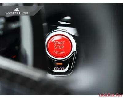 AutoTecknic Bright Red Start Stop Button Toyota A90 Supra 2020-2024 - TO-0126-RD