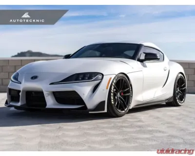 AutoTecknic Replacement Aero Glazing Black Mirror Covers Toyota A90 Supra 2020-2024 - TO-0153-GB