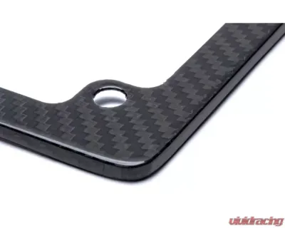 AutoTecknic Dry Carbon Fiber Motorcycle License Plate Frame - UN-0007-MC