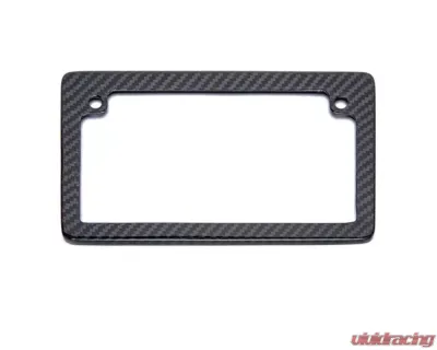 AutoTecknic Dry Carbon Fiber Motorcycle License Plate Frame - UN-0007-MC