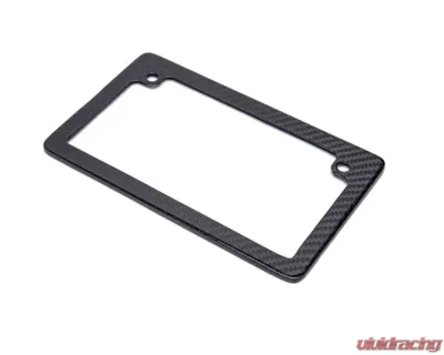 AutoTecknic Dry Carbon Fiber Motorcycle License Plate Frame - UN-0007-MC