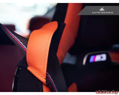 Auto Tecknic SWorx Seatbelt Retaining Guide Set Kyalami Orange | Black for BMW G8X M2 M3 M4 2020-2025 - 319031SW