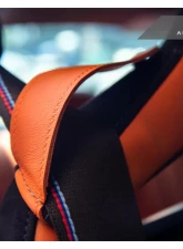 Auto Tecknic SWorx Seatbelt Retaining Guide Set Kyalami Orange | Black for BMW G8X M2 M3 M4 2020-2025                                     - 319031SW - Image 3