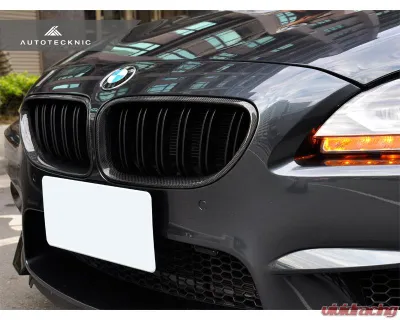 Auto Tecknic Dual-Slats Carbon Fiber Front Grille Set for BMW F06 6-Series | M6 Gran Coupe 2006-2019 - ATK-BM-0612-CF-3