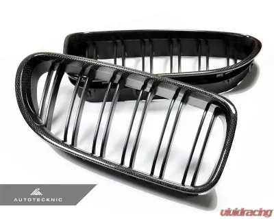 Auto Tecknic Dual-Slats Carbon Fiber Front Grille Set for BMW F06 6-Series | M6 Gran Coupe 2006-2019 - ATK-BM-0612-CF-3