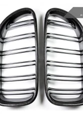 Auto Tecknic Dual-Slats Carbon Fiber Front Grille Set for BMW F06 6-Series | M6 Gran Coupe 2006-2019                                     - ATK-BM-0612-CF-3 - Image 6