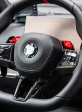 AutoTecknic Carbon Fiber Steering Wheel Trim BMW G90 | G99 M5 2024+                                     - ATK-BM-0851 - Image 9