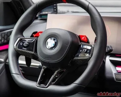 AutoTecknic Carbon Fiber Steering Wheel Trim BMW G90 | G99 M5 2024+ - ATK-BM-0851