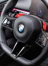 AutoTecknic Carbon Fiber Steering Wheel Trim BMW G90 | G99 M5 2024+                                     - ATK-BM-0851 - Image 10