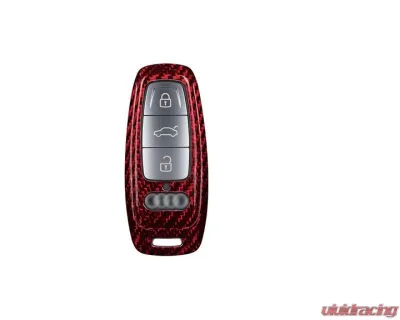 Auto Tecknic Dry Carbon Remote Key Case Red for Audi A3 S3 RS3 8Y 2020-2025 - ATK-AU-0007-RC