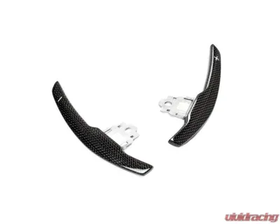 Auto Tecknic Competition Shift Paddles Gloss Carbon with White Indicator for BMW F85 X5M F86 X6M 2015-2018 - ATK-BM-0164-GCF-W