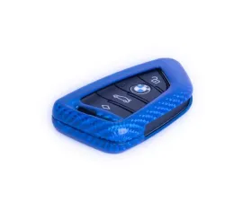 Auto Tecknic Dry Carbon Remote Key Case Blue for BMW F85 X5M F86 X6M F15 F16 2014-2019