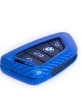 Auto Tecknic Dry Carbon Remote Key Case Blue for BMW F85 X5M F86 X6M F15 F16 2014-2019                                     - ATK-BM-0002-BC - Image 4
