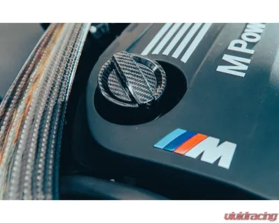 Auto Tecknic Dry Carbon Oil Cap Cover Black for BMW F30 3-Series 2012-2018 - ATK-BM-0007-F30-BC