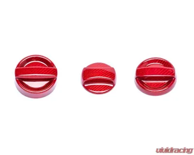 Auto Tecknic Dry Carbon Oil Cap Cover Red for BMW M8 F91 F92 F93 2020-2025 - ATK-BM-0007-F9X-RC