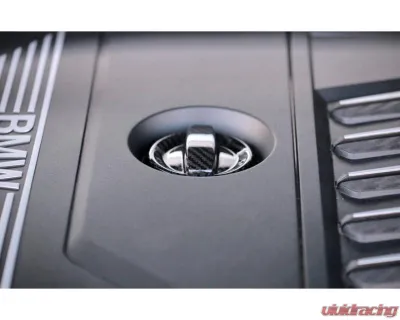 Auto Tecknic Dry Carbon Oil Cap Cover Black for BMW F40 1-Series 2019-2023 - ATK-BM-0008-F40-BC