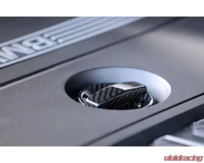Auto Tecknic Dry Carbon Oil Cap Cover Black for BMW F40 1-Series 2019-2023 - ATK-BM-0008-F40-BC