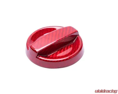 Auto Tecknic Dry Carbon Competition Oil Cap Cover Red for BMW F39 X2 2018-2023 - ATK-BM-0007-F39-RC