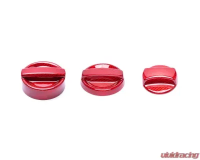 Auto Tecknic Dry Carbon Competition Oil Cap Cover Red for BMW F39 X2 2018-2023 - ATK-BM-0007-F39-RC