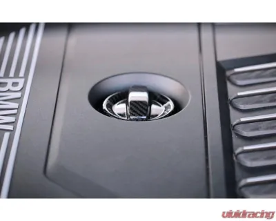 Auto Tecknic Dry Carbon Oil Cap Cover Black for 2020+ Toyota A90 Supra - ATK-BM-0008-A90-BC