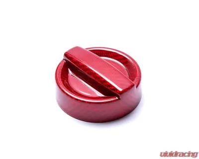 Auto Tecknic Dry Carbon Competition Oil Cap Cover Red for 2020+ Toyota A90 Supra - ATK-BM-0008-A90-RC