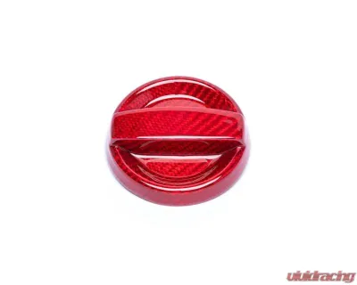 Auto Tecknic Dry Carbon Competition Oil Cap Cover Red for 2020+ Toyota A90 Supra - ATK-BM-0008-A90-RC
