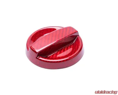 Auto Tecknic Dry Carbon Competition Oil Cap Cover Red for 2020+ Toyota A90 Supra - ATK-BM-0008-A90-RC