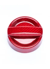 Auto Tecknic Dry Carbon Oil Cap Cover Red for BMW G80 M3 2020-2025 ATK-BM-0008-G8X-RC                                     - ATK-BM-0008-G8X-RC - Image 3