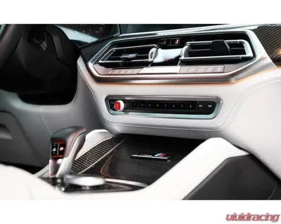 Auto Tecknic Bright Red Audio Volume Button Satin for BMW F91 M8 Convertible 2019-2025 - ATK-BM-0041-SR
