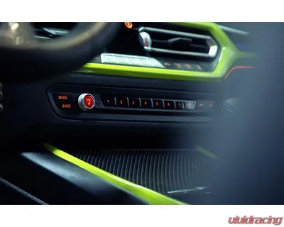 Auto Tecknic Bright Red Audio Volume Button Satin for BMW F91 M8 Convertible 2019-2025 - ATK-BM-0041-SR