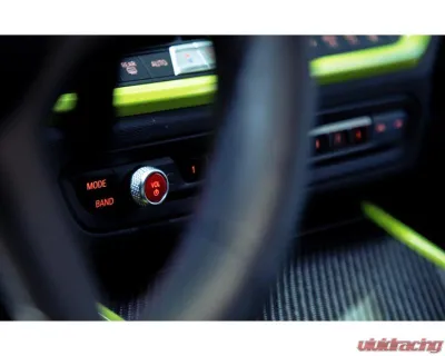 Auto Tecknic Bright Red Audio Volume Button Satin for BMW F91 M8 Convertible 2019-2025 - ATK-BM-0041-SR