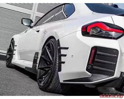 Auto Tecknic Dry Carbon Rear Fender Arch Trim Set for BMW G87 M2 2023-2025 - ATK-BM-0055