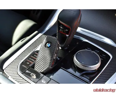 Auto Tecknic Dry Carbon Remote Key Case for BMW F95 X5M LCI 2018-2025, Black - ATK-BM-0060-BC