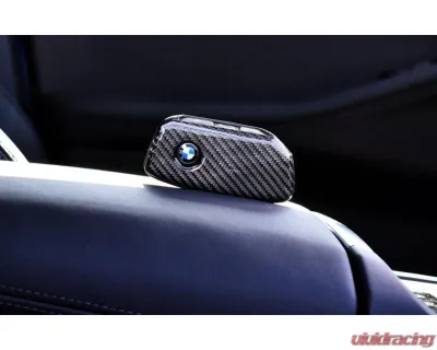 Auto Tecknic Dry Carbon Remote Key Case for BMW F95 X5M LCI 2018-2025, Black - ATK-BM-0060-BC